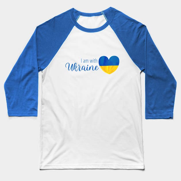 I am with Ukraine, design with map of Ukraine and heart Baseball T-Shirt by g14u